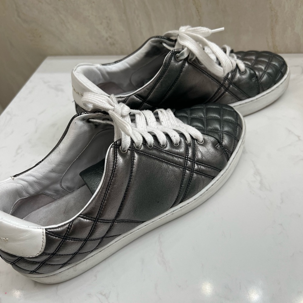 Original Burberry Women's Westford Quilted Leather Lace Up Sneakers
